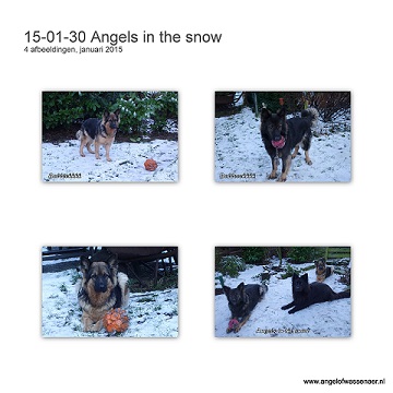 Angels in the snow! Het kleine beetje sneeuw wat hier ligt blijft leuk